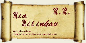 Mia Milinkov vizit kartica